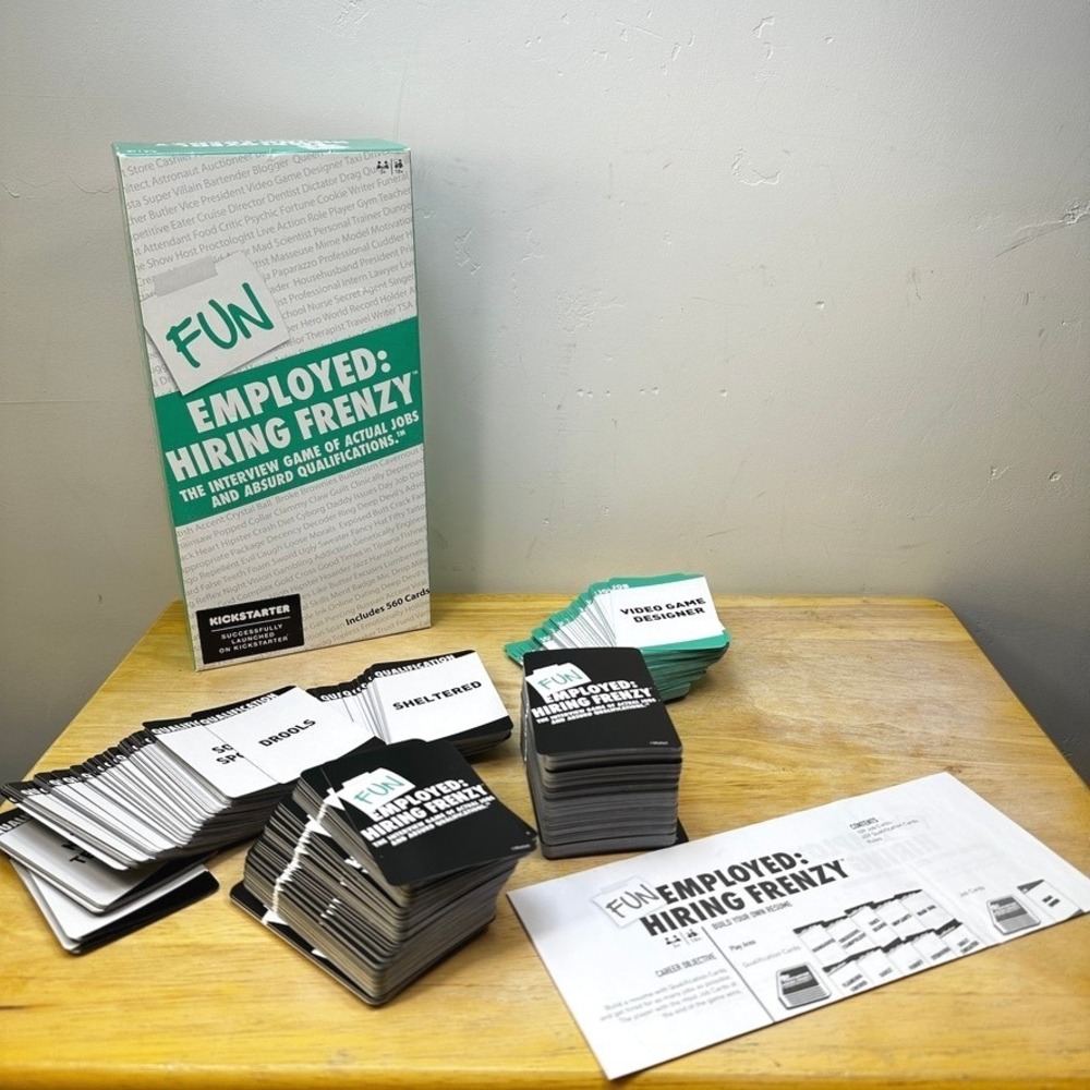 Fun Employed: Hiring Frenzy 98% Complete Kickstarter Card Game Interview Absurd